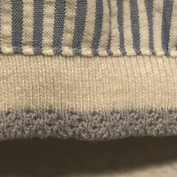 Vintage Willow Ridge Blue And White Striped Metal Zipper Women’s Jacket Medium - Picture 4 of 12